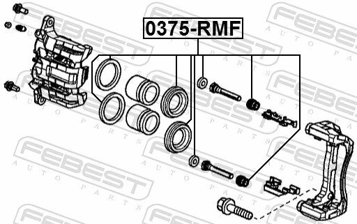 FEBEST 0375-RMF Repair Kit, brake caliper