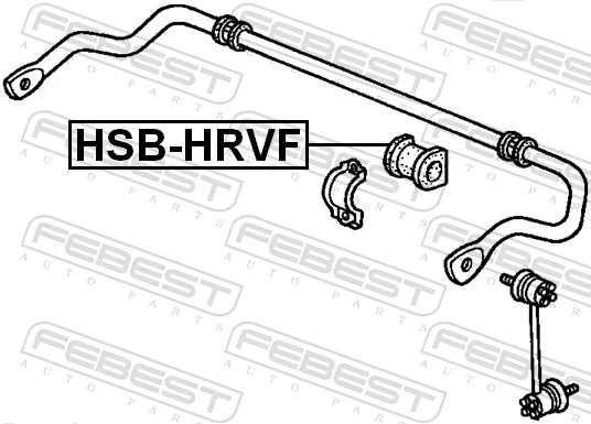 FEBEST HSB-HRVF Mounting, stabiliser bar