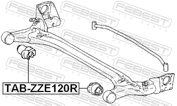 Bushing, axle beam TAB-ZZE120R