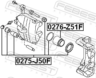 Piston, brake caliper 0276-Z51F