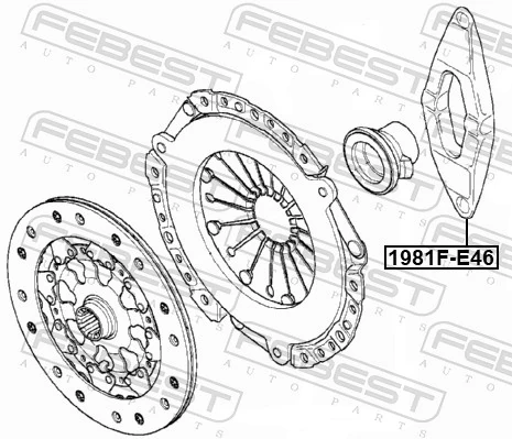 FEBEST 1981F-E46 Release Fork, clutch