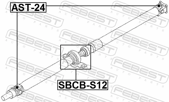 Bearing, propshaft centre bearing SBCB-S12