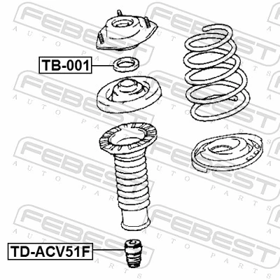 Rolling Bearing, suspension strut support mount TB-001
