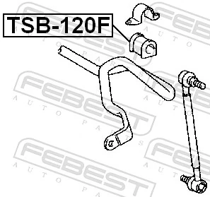 FEBEST TSB-120F Mounting, stabiliser bar