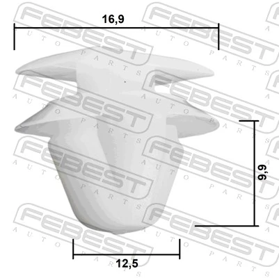FEBEST 88570-144 Clip, trim/protection strip