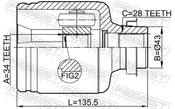 Joint Kit, drive shaft 0511-BL23MTRH