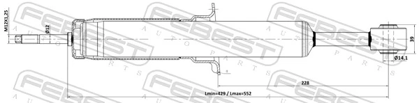 FEBEST 01110-004F Shock Absorber
