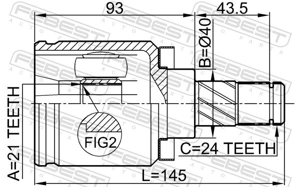 Joint Kit, drive shaft 0211-QG15