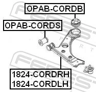 Mounting, control/trailing arm OPAB-CORDB