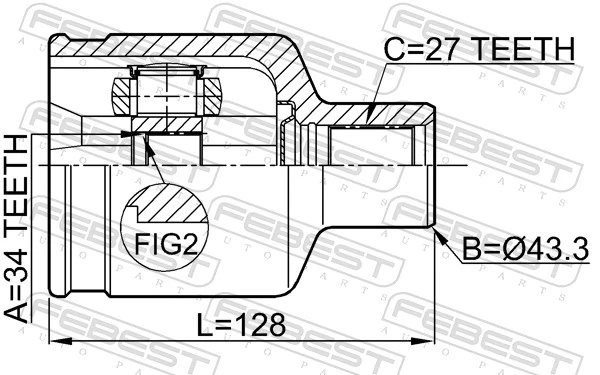 Joint Kit, drive shaft 1011-CAPRH