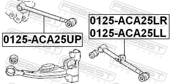 Control/Trailing Arm, wheel suspension 0125-ACA25LL