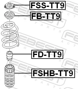Rolling Bearing, suspension strut support mount FB-TT9