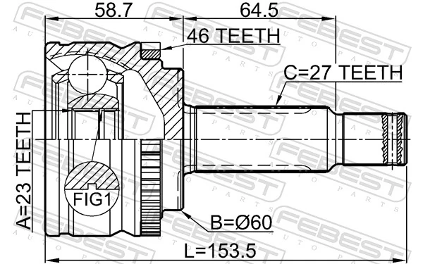 Joint Kit, drive shaft 2210-CD20A46