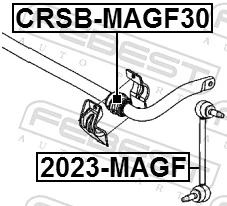 Mounting, stabiliser bar CRSB-MAGF30