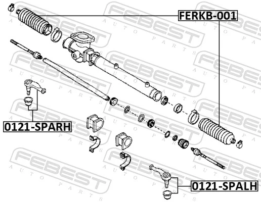 FEBEST 0121-SPALH Tie Rod End