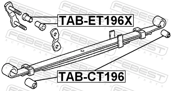 Bushing, leaf spring TAB-CT196