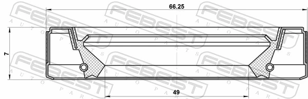 FEBEST 95GEY-51660707R Shaft Seal, manual transmission main shaft