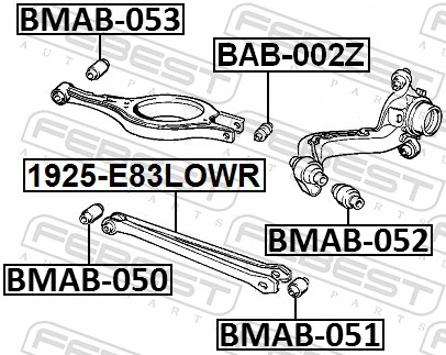 FEBEST BMAB-050 Mounting, control/trailing arm