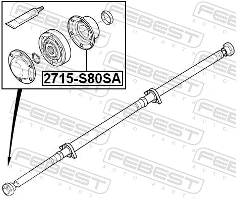 Bellow, drive shaft 2715-S80SA