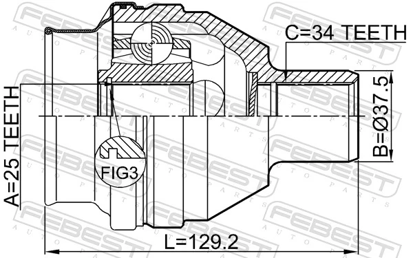 Joint Kit, drive shaft 1811-Z16RH