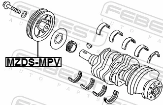 FEBEST MZDS-MPV Belt Pulley, crankshaft