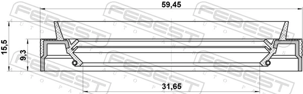 FEBEST 95JES-33590915X Shaft Seal, drive shaft