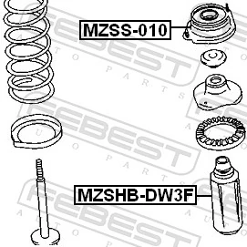 FEBEST MZSS-010 Suspension Strut Support Mount