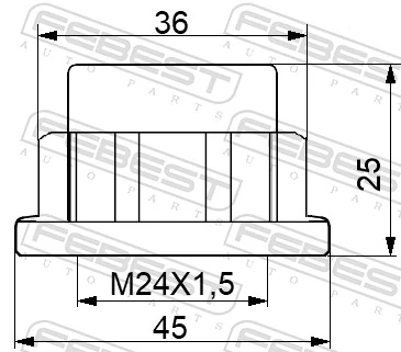 Nut, wheel hub 1698-NHUB02