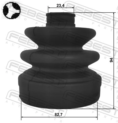 Bellow, drive shaft 2215-NS27T