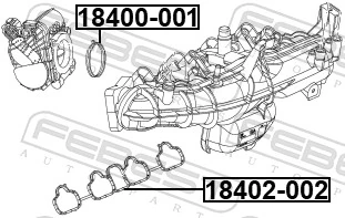 FEBEST 18402-002 Gasket, intake manifold