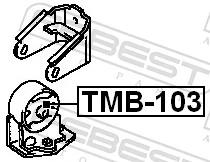 FEBEST TMB-103 Mounting, engine