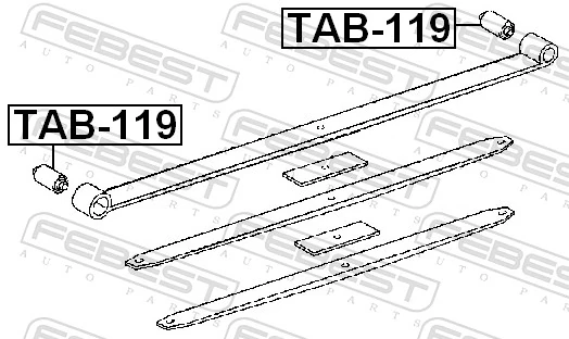 Bushing, leaf spring TAB-119