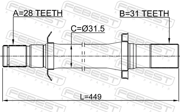 Drive Shaft 2212-MQ4RH
