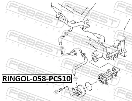 FEBEST RINGOL-058-PCS10 Gasket, oil cooler