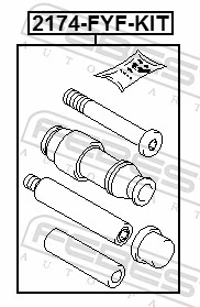 FEBEST 2174-FYF-KIT Guide Bolt, brake caliper