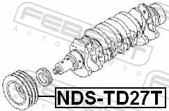 Belt Pulley, crankshaft NDS-TD27T