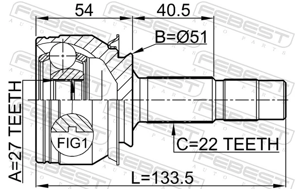 Joint Kit, drive shaft 1810-Z14