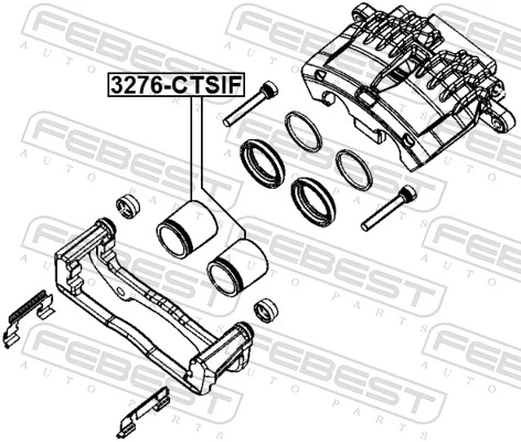 FEBEST 3276-CTSIF Piston, brake caliper