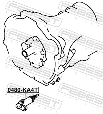 Slave Cylinder, clutch 0480-KA4T
