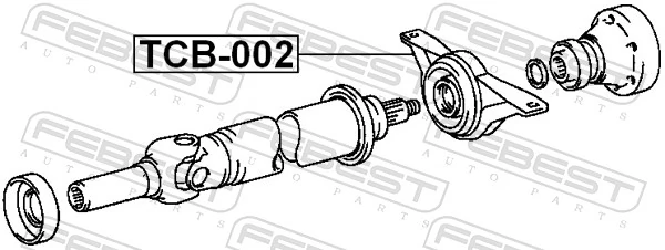 FEBEST TCB-002 Bearing, propshaft centre bearing