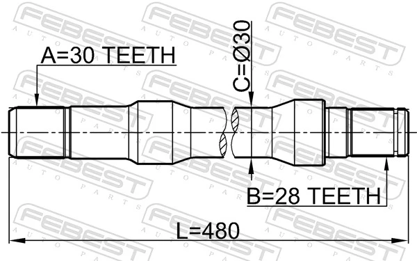 Drive Shaft 2212-SOR