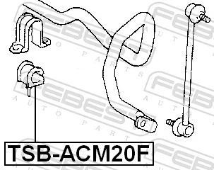 Mounting, stabiliser bar TSB-ACM20F