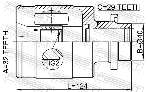 FEBEST 0311-YF4R Joint Kit, drive shaft