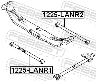Control/Trailing Arm, wheel suspension 1225-LANR1