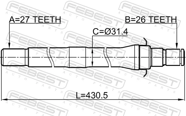Drive Shaft 2212-SP4WDAT