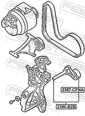 Belt Tensioner, V-ribbed belt 2390-BZB