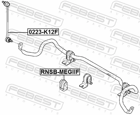 FEBEST RNSB-MEGIIF Mounting, stabiliser bar
