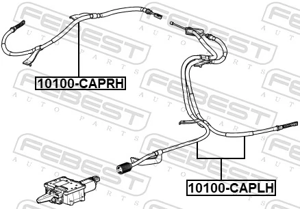 Cable Pull, parking brake 10100-CAPRH