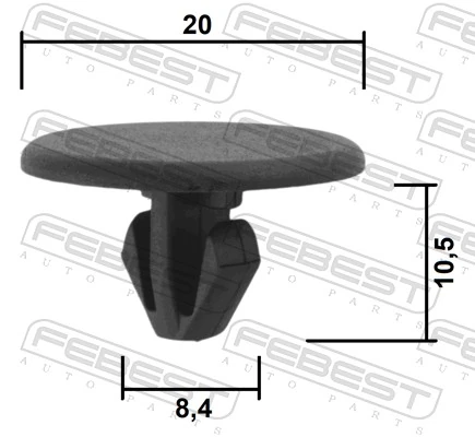 FEBEST 88570-217 Clip, trim/protection strip