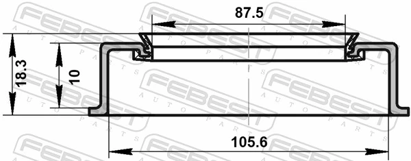 FEBEST 95ADY-881061018X Seal Ring, wheel hub